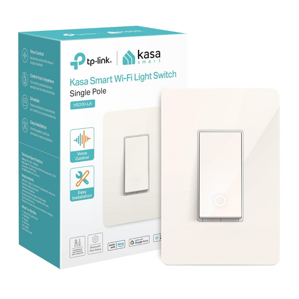 TP-Link HS200 Kasa Smart Wi-Fi Light Switch (Light Almond)