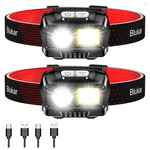 2-Pack Rechargeable 2000L High Lumen LED Headlamp