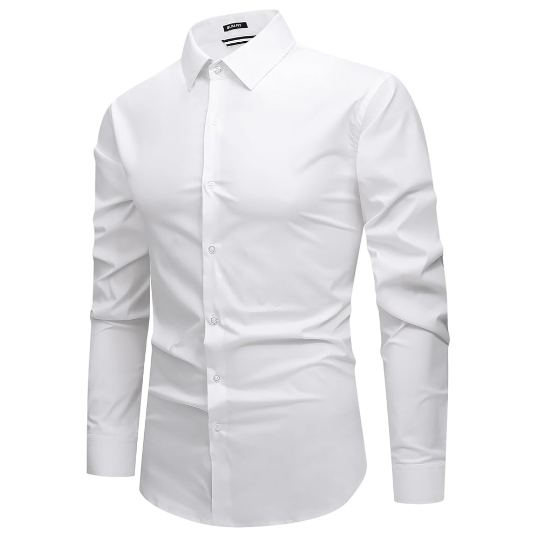 Men's Slim Fit Long Sleeve Dress Shirts (2-Colors)