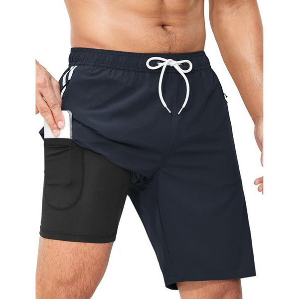 9" Men's Gym Basketball Shorts with Liner & Pockets (various colors/sizes)