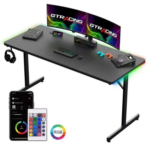 GTRacing 55" Large RGB Gaming Desk