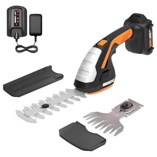 WORX WG801 20V Power Share 4" Cordless Shear and 8" Shrubber Trimmer