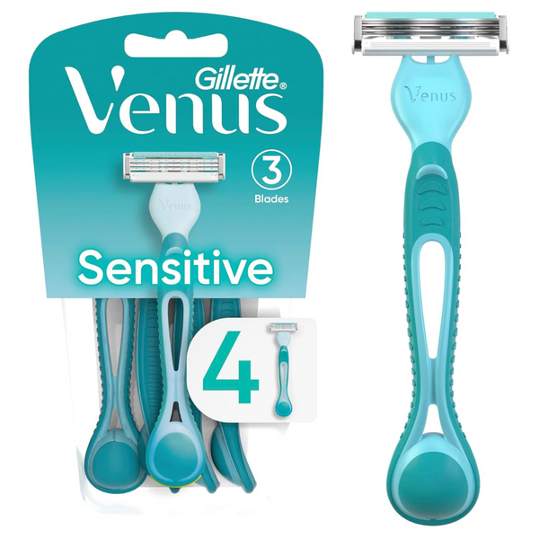 4-Count Venus Gillette Simply 3 Sensitive Women's Disposable Razors