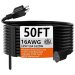 Huanchain 50ft 16 Gauge 3-Prong Outdoor/Indoor Electric Cord