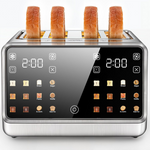 Foyoconven 1800W Stainless Steel Dual Touchscreen 4-Slice Toaster