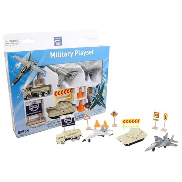 Daron Boeing Military 12-Piece Playset with Die-Cast Metal Model Airplane