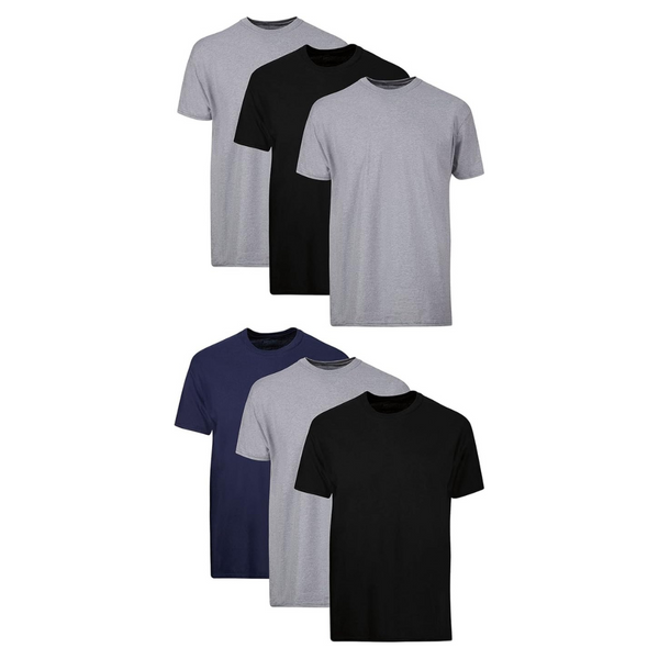 6-Pack Hanes Men's Cotton Moisture-Wicking Undershirts (Various Sizes)