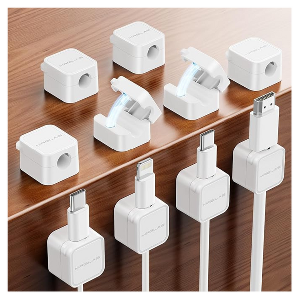 10-Pack 2025 Upgraded Cord Organizer Magnetic Cable Clips