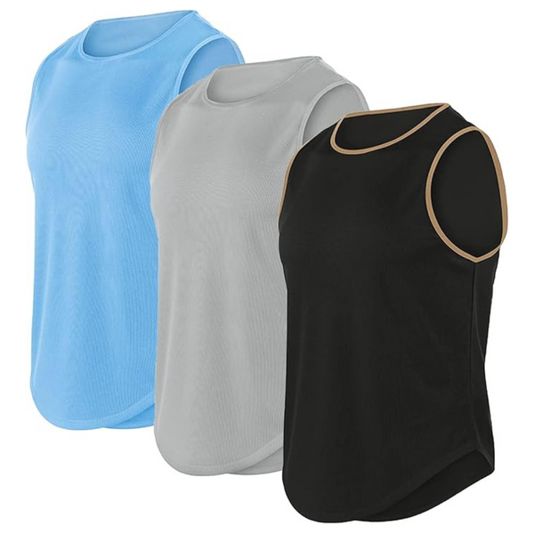 3-Pack Mlgaril Men's Althletic Quick Dry Gym Muscle Tank