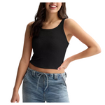 Juniors SOScoop Neck Drapey Ribbed Tank Top (Various)