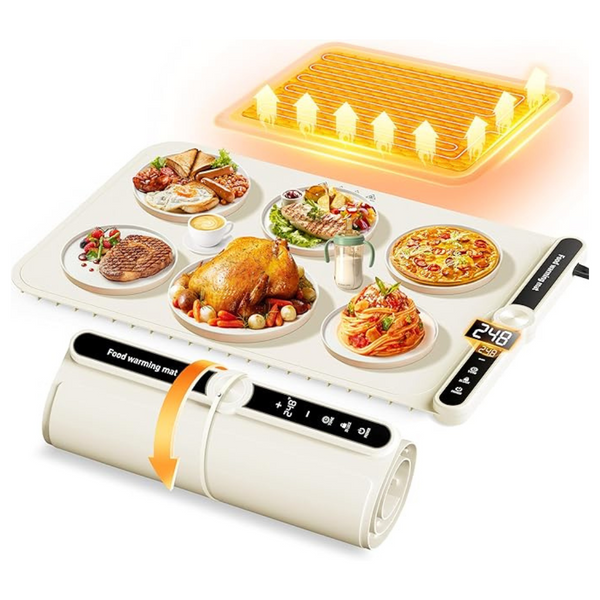 Electric Food Warming Mat With Timer & Temperature