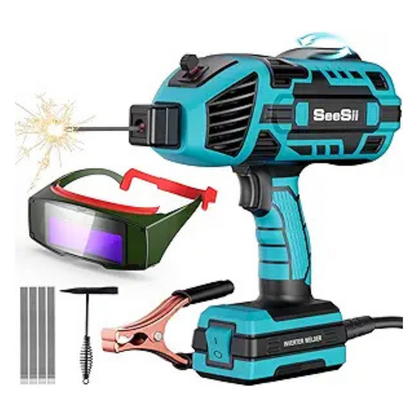 Seesii 110V 120A Portable Welding Machine w/ Welding Goggles & Hammer