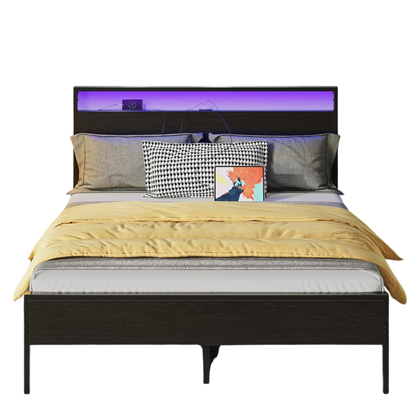Rolanstar King Bed Frame With Headboard