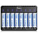8-Count 2800mAh Rechargeable Ni-MH AA Batteries With Charger