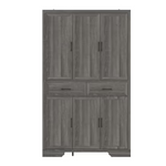 Fufu&Gaga 78.7" Tall Gray Oak Wood 10-Shelf Accent Bookcase