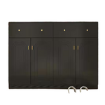 FUFU&GAGA 47.2" Wide Wood Shoe Storage Cabinet with 2 Drawers