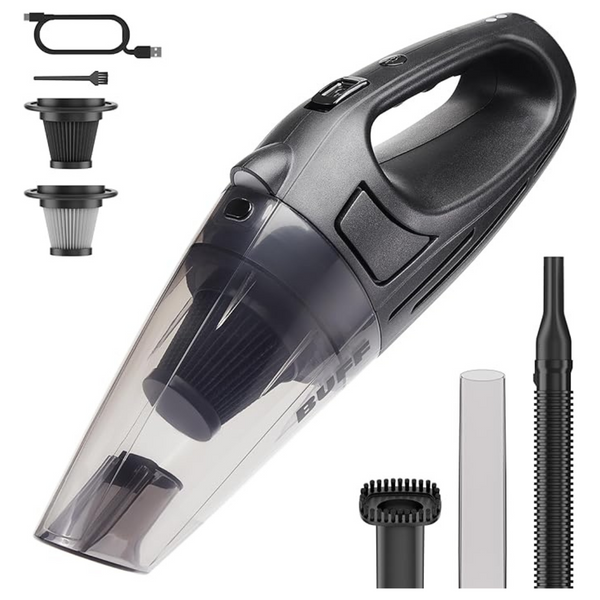 Portable & Rechargeable Car Vacuum Cleaner With LED Flashlight