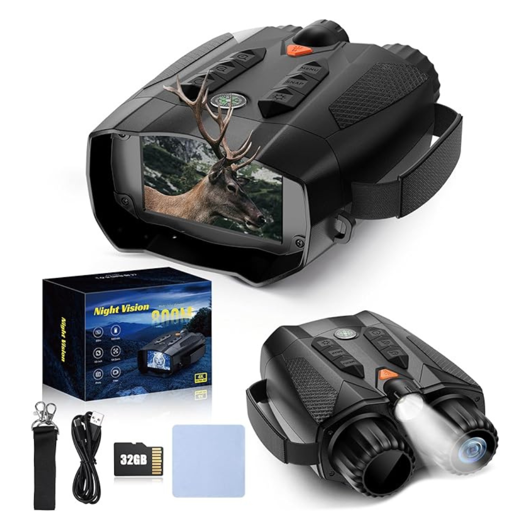 Night Vision Goggles 4K Infrared Binoculars with 1315FT Range