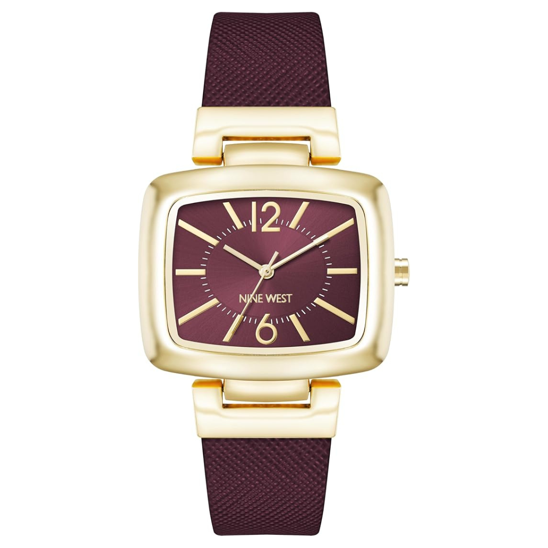 Nine West Women's Saffiano Strap Watch