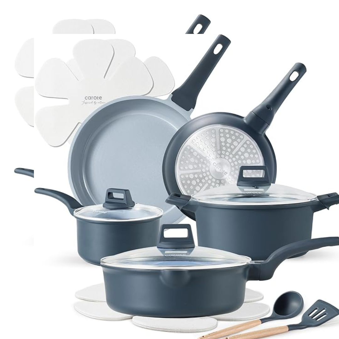 14-Pcs Non Stick Ceramic Cookware Set