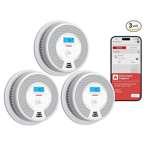 3-Pack X-Sense Combination Smoke & CO Detector