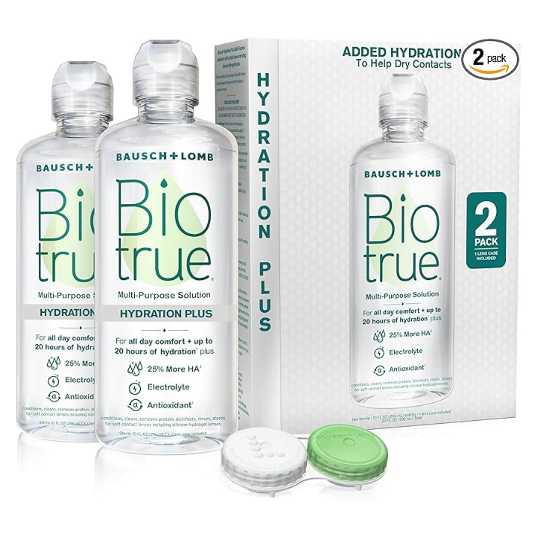 2-Pack 10-Oz Biotrue Hydration Plus Contact Lens Solution