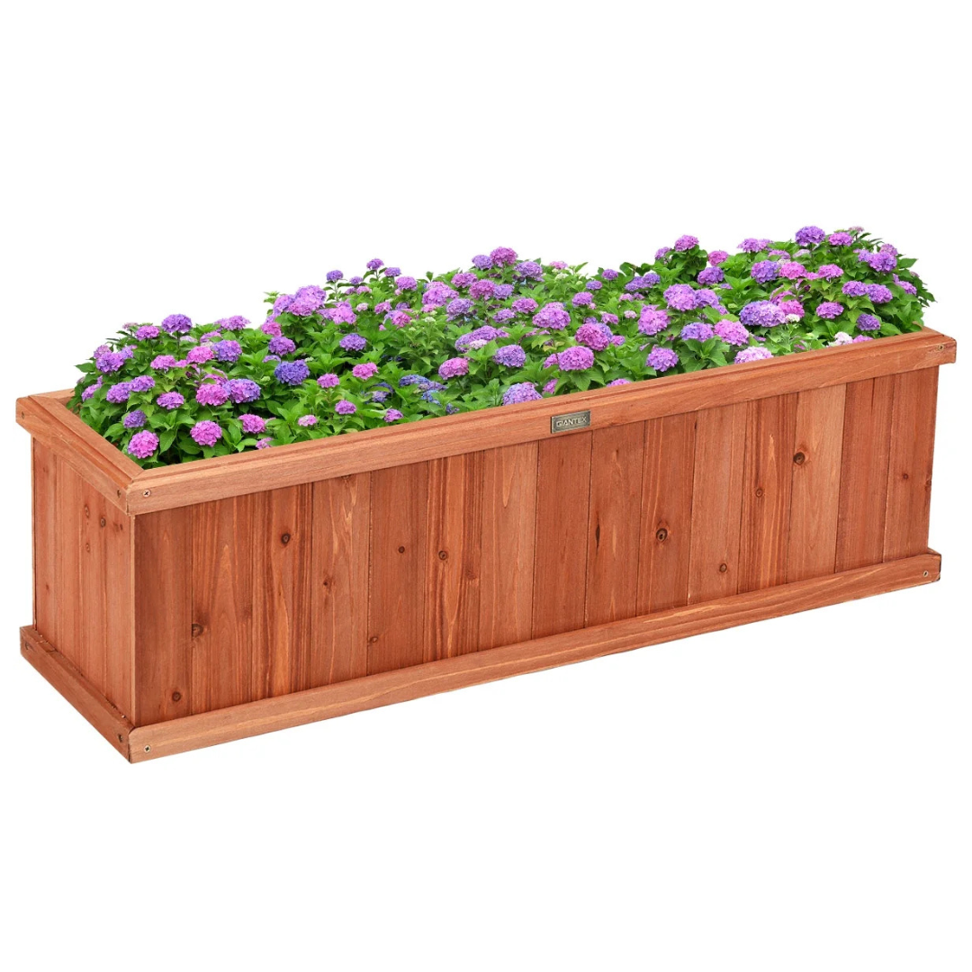 40" 100% Natural fir Wooden Flower Planter Box
