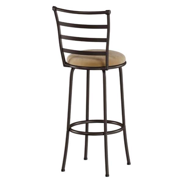 Mainstays 3-Pack Indoor Adjustable 24″ Or 29″ Bronze Ladder Back Swivel Barstools