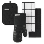 KitchenAid Quilted Cotton Terry Cloth Oven Mitt, Pot Holder, Kitchen Towel 4-Pack Set