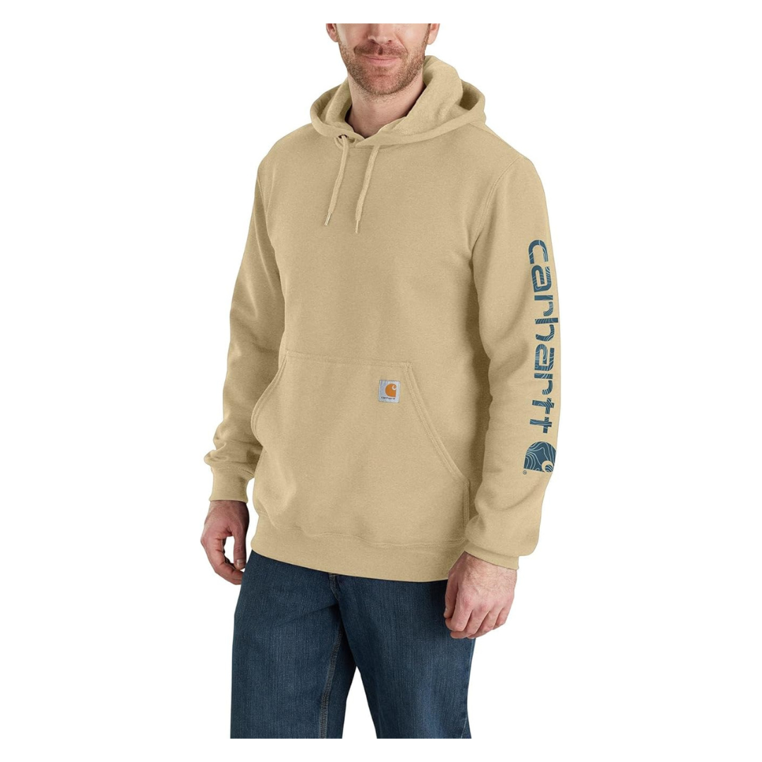 Carhartt Men's Loose Fit Midweight Logo Sleeve Graphic Sweatshirt