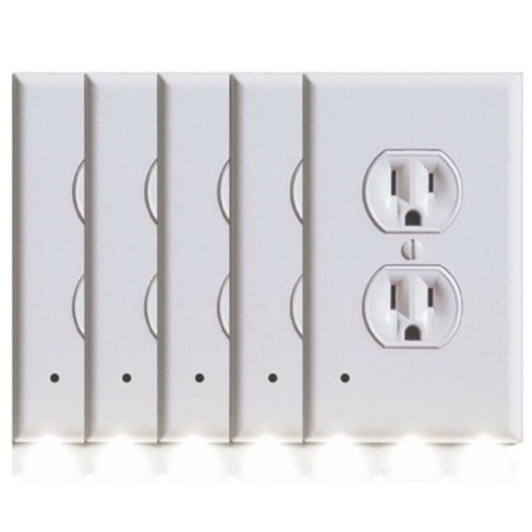 5-Pack Marquee Home Outlet Covers With Built-In LED Night Lights
