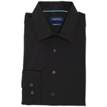 Nautica Men's Slim Fit Solid Dress Shirt (Black)