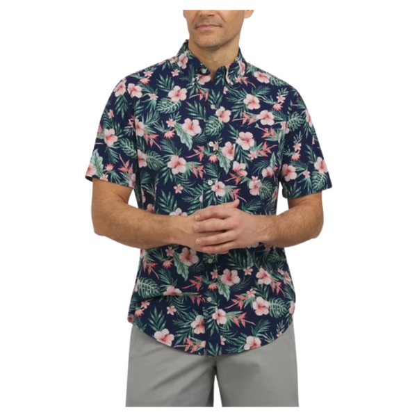 Chaps Men's Short Sleeve Seersucker Woven Shirt