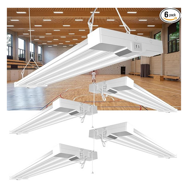 4-Pack Lightdot 100W 4ft LED Shop Lights With 5ft US Plug