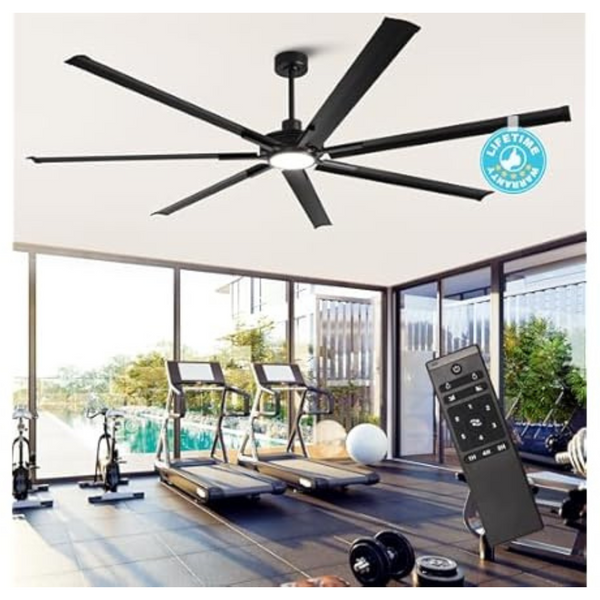 7 Aluminum Blades 100" Ceiling Fans With Lights & Remote