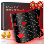 Red Light Therapy LED Face Mask W/ 3-Modes For Acne & Wrinkles