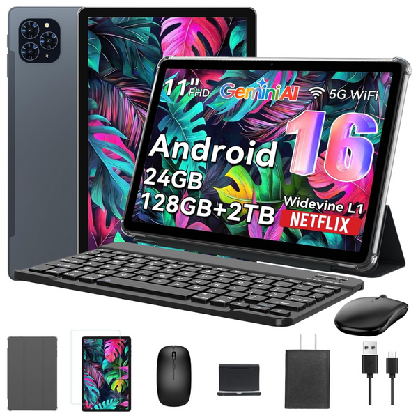 Tabwee T90 11" 128GB Wi-Fi Android Tablet With Keyboard