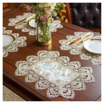 4 Pack Embroidered Lace Doily Placemats