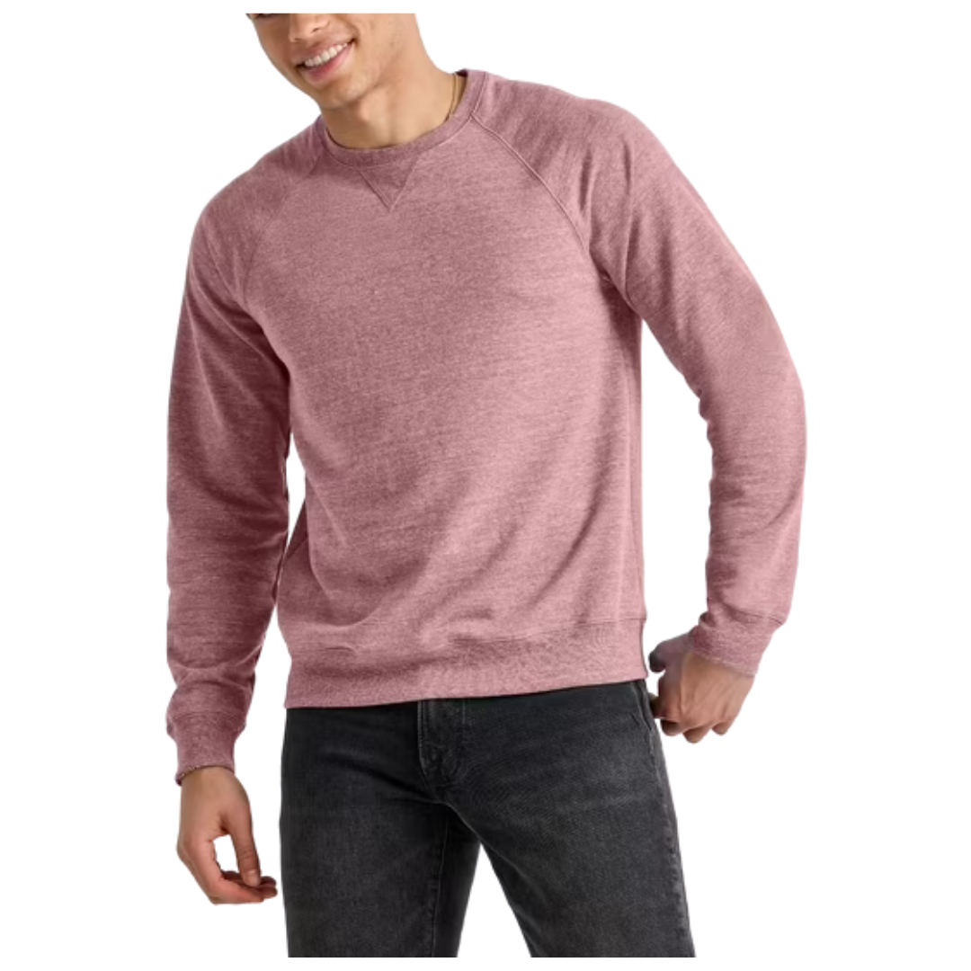 Hanes Men's Originals French Terry Tri-Blend Crewneck Sweatshirt