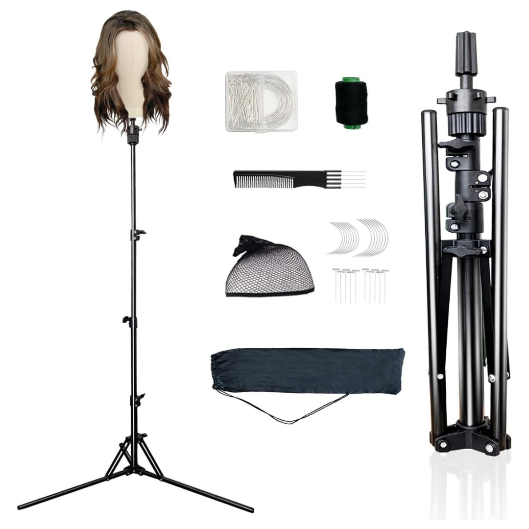 Mannequin Head Metal Tripod Stand