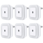 6-Pack Plug-in LED Night Light With Dusk To Dawn Sensor