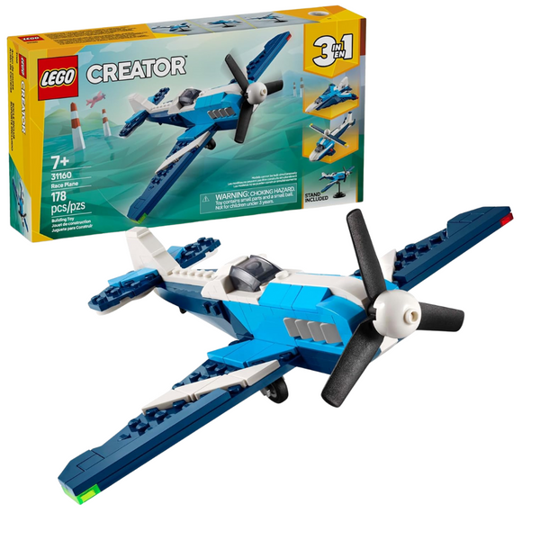 178-Piece LEGO Creator 3-in-1 Aircraft Race Plane Building Toy Set (31160)