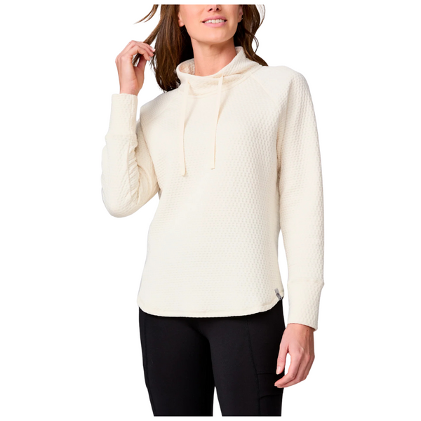 Free Country Women's UltraFill Cowl Neck Top (Cream)