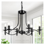 6-Light Modern Candle Hanging Farmhouse Chandelier