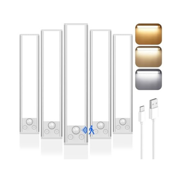 5-Pack 2000mAh Rechargeable 8" Under Cabinet Lights