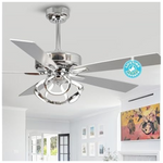 52" Modern Chandelier Ceiling Fans With Lights & Remote