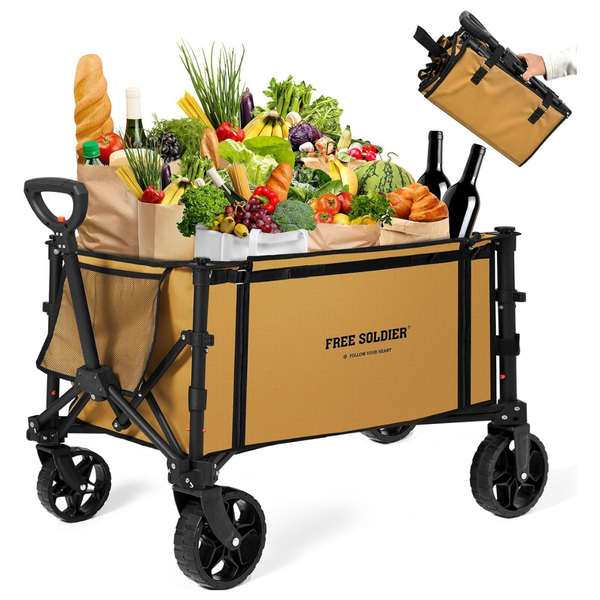 Free Soldier Portable Collapsible Foldable Wagon
