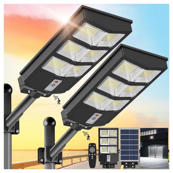 2-Pack Sunwish Solar Outdoor Commercial Street Lights