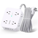 Hanycony 5-Ft 8-Outlet Surge Protector Power Strip w/ 4 USB Ports