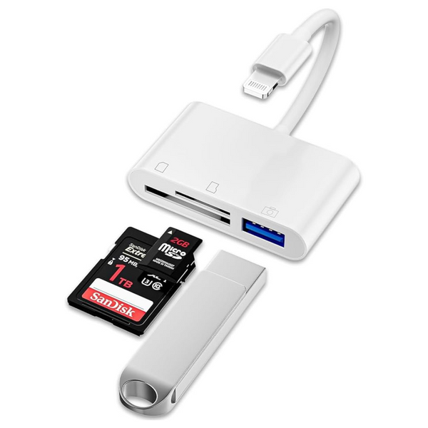 3-in-1 USB Camera SD Card Reader Adapter